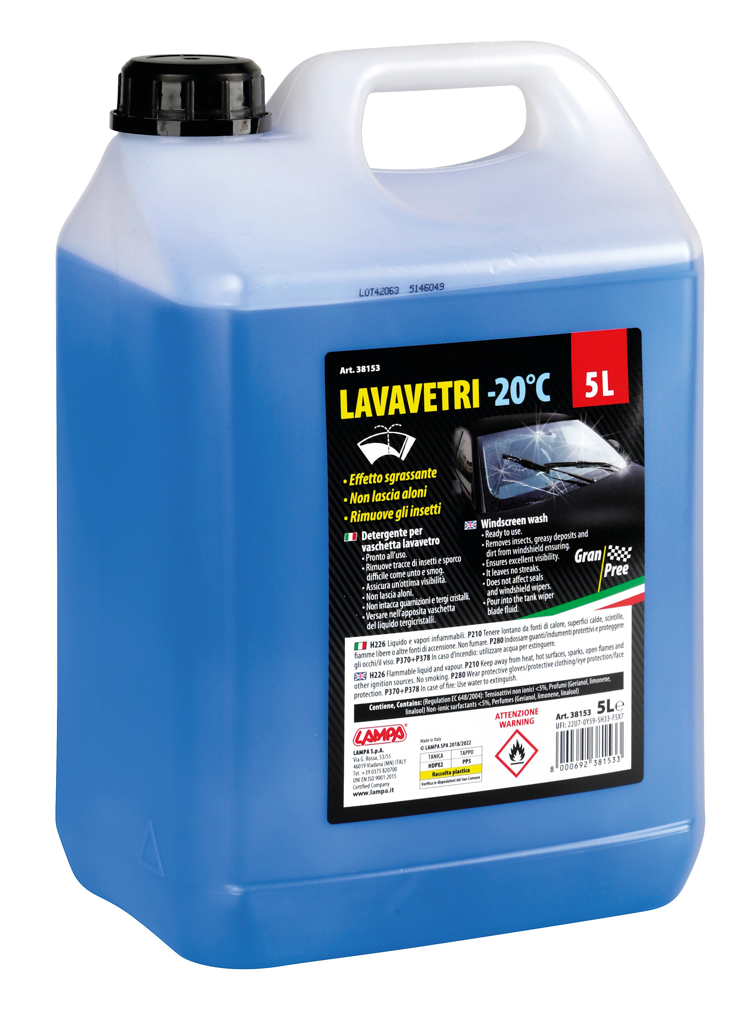 Gran-Pree, liquido lavavetro (-20°C) - 5000 ml