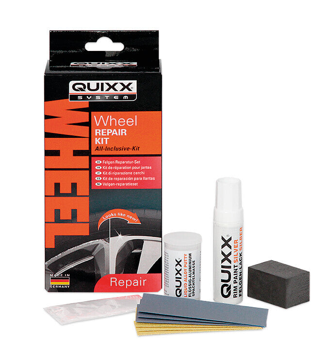 Quixx, kit riparazione cerchi in lega - Argento