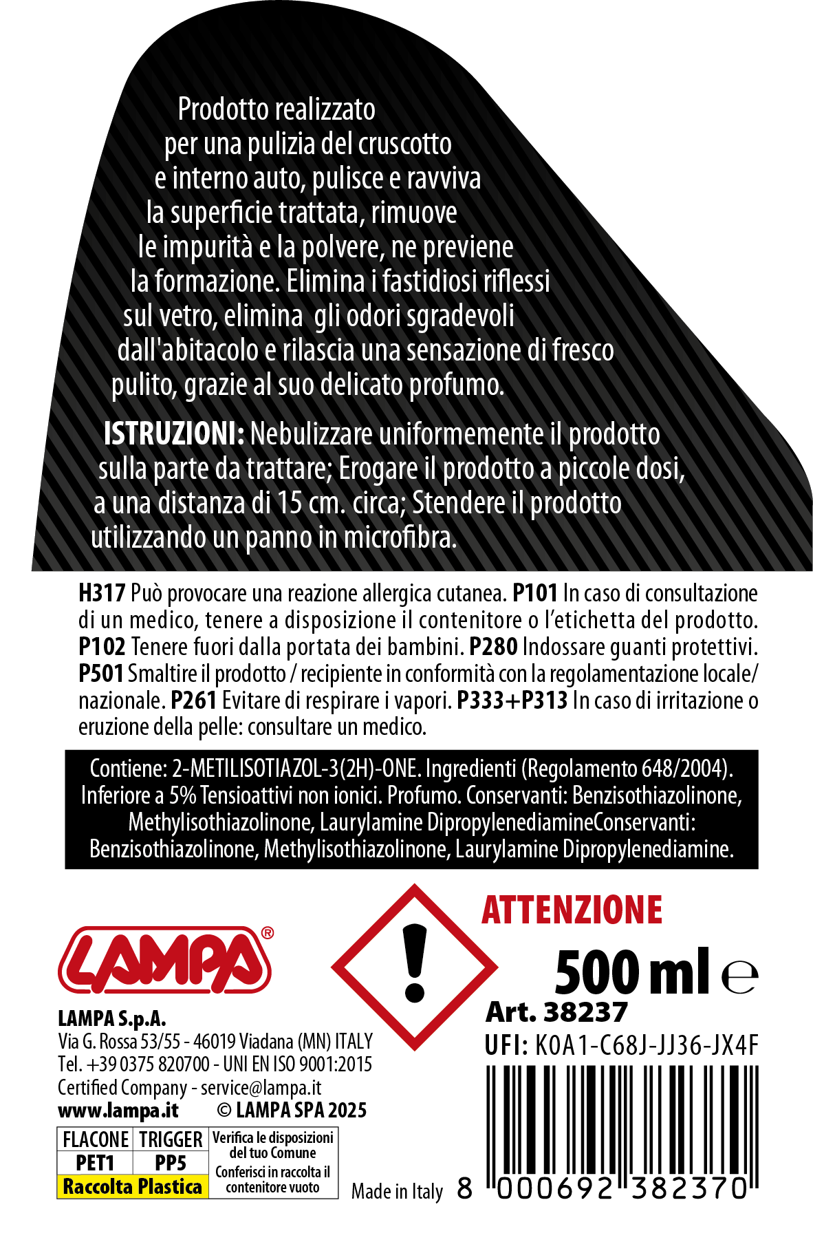 Gran Pree, pulisci cruscotti - 500 ml - Lucido