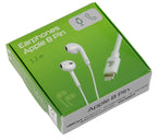 Linea Essentials, auricolari con microfono cavo Apple 8 Pin - 120 cm - Bianco