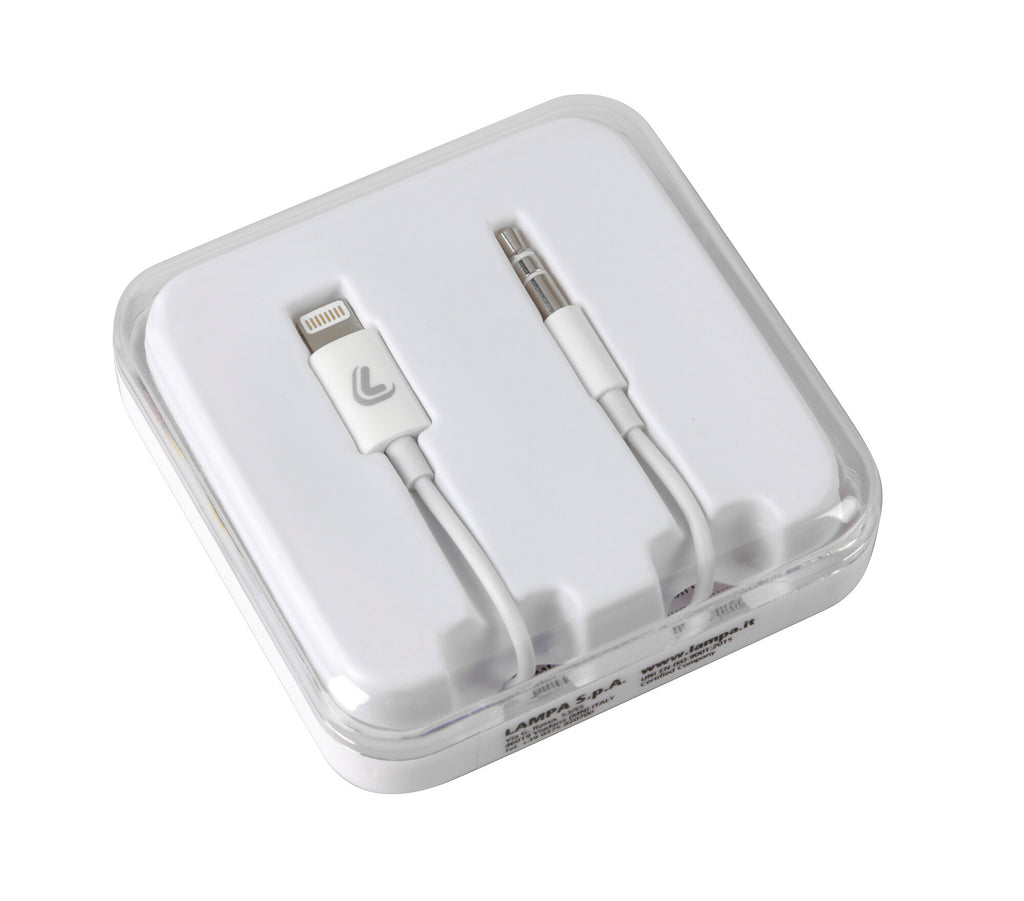 Linea Essentials, cavo Apple 8 Pin > Aux - 100 cm - Bianco