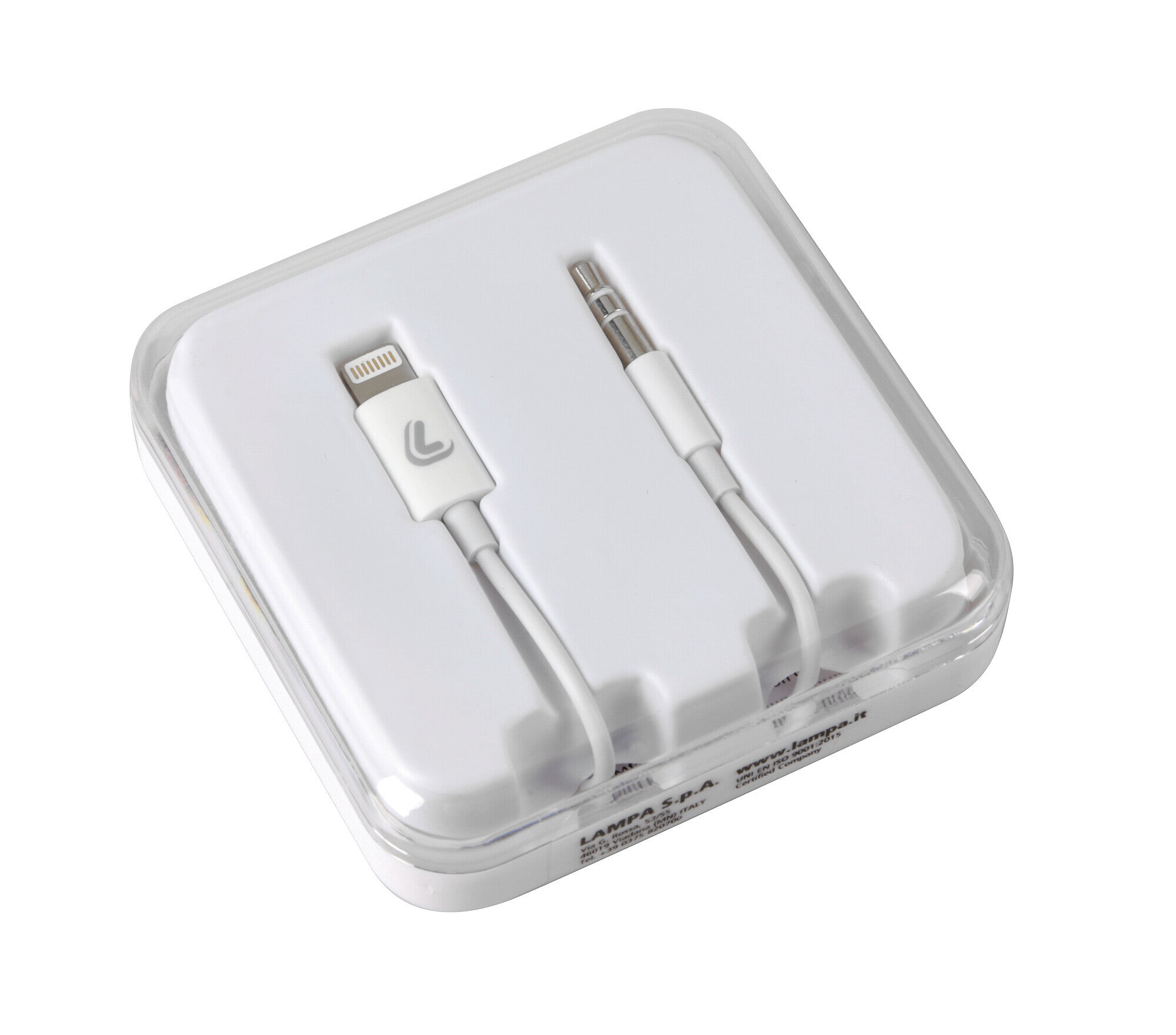 Linea Essentials, cavo Apple 8 Pin > Aux - 100 cm - Bianco