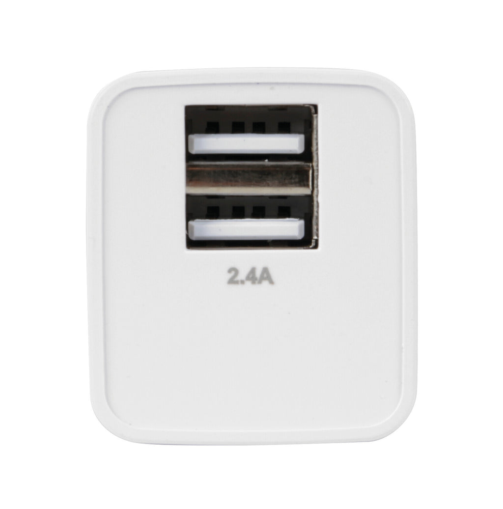 Linea Essentials, caricabatteria da rete con 2 porte Usb (A+A) - 2400 mA - 12W - 220/240 VAC