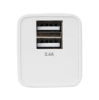 Linea Essentials, caricabatteria da rete con 2 porte Usb (A+A) - 2400 mA - 12W - 220/240 VAC