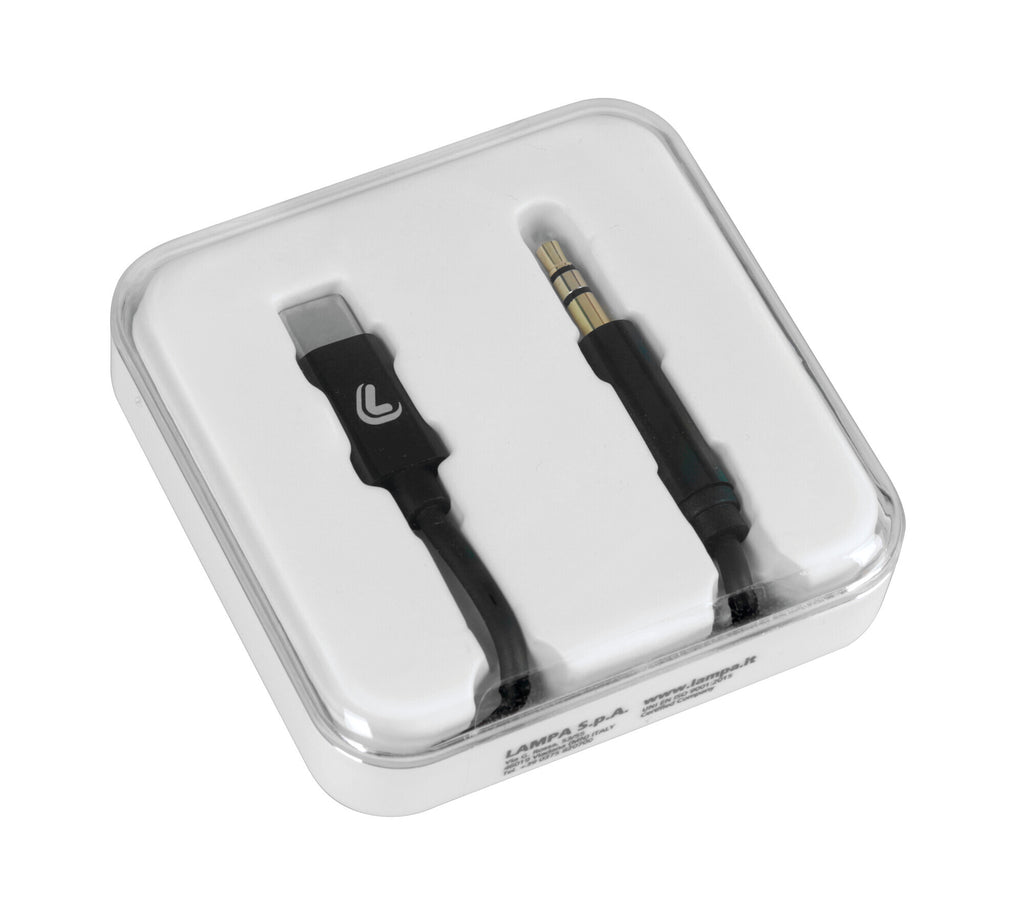 Linea Essentials, cavo Usb Type-C > Aux - 100 cm - Nero