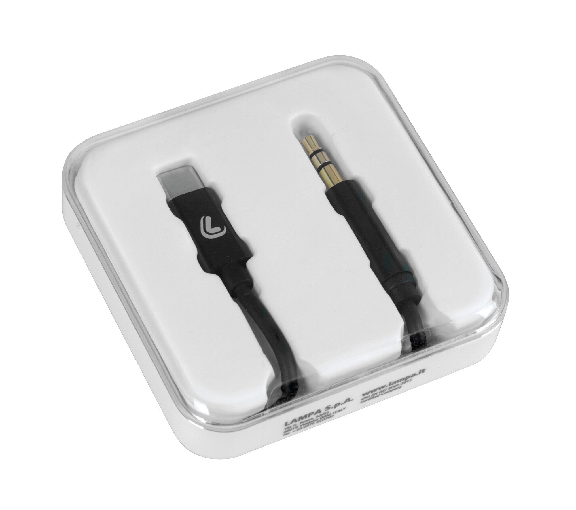 Linea Essentials, cavo Usb Type-C > Aux - 100 cm - Nero
