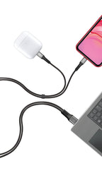 Cavo con doppio connettore, Usb > Apple 8 Pin - 100 cm - Nero
