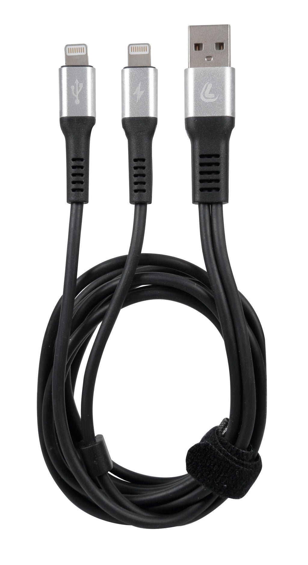 Cavo con doppio connettore, Usb > Apple 8 Pin - 100 cm - Nero