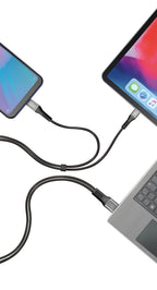 Cavo con doppio connettore, Usb > Type-C - 100 cm - Nero