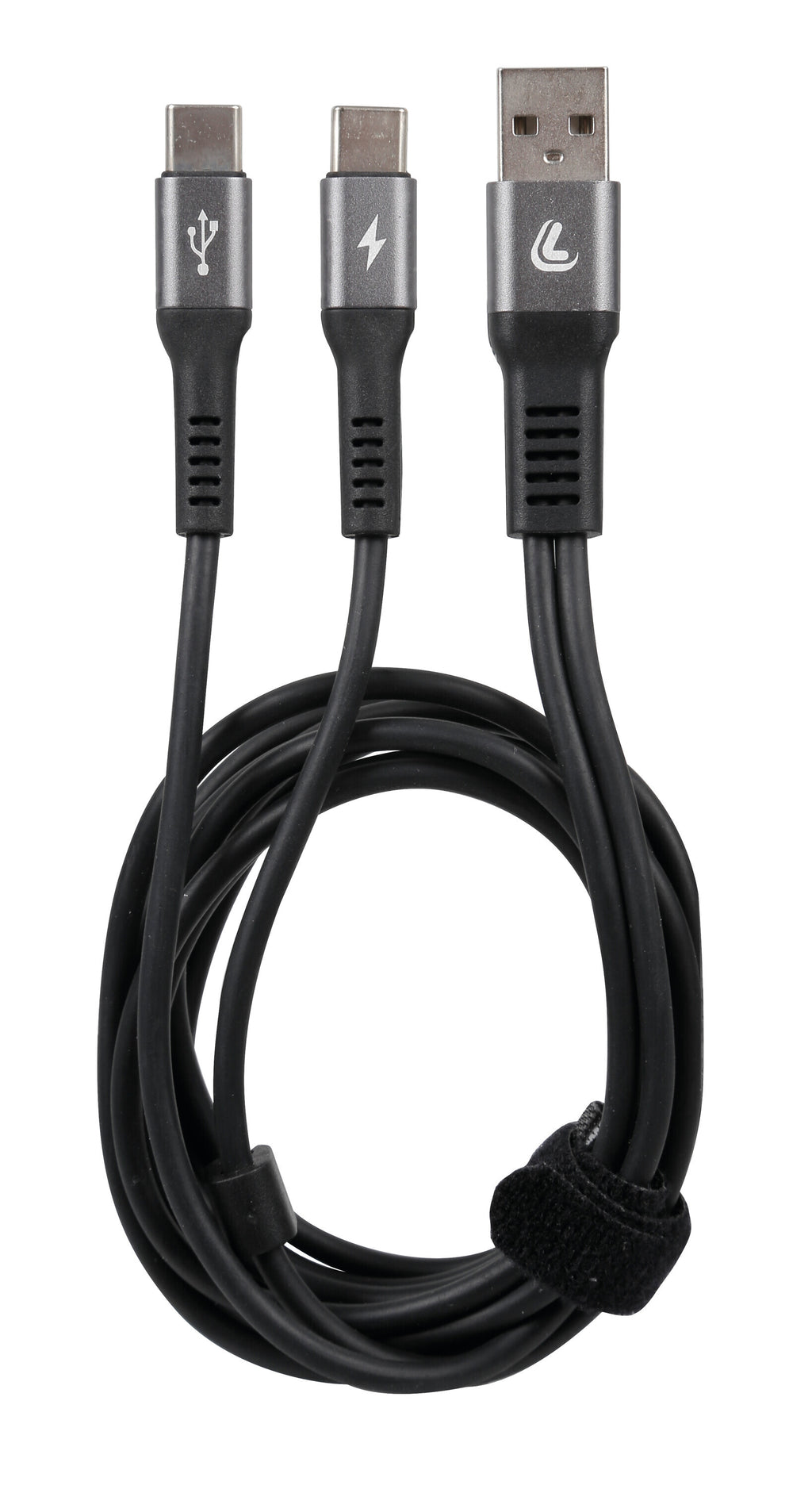 Cavo con doppio connettore, Usb > Type-C - 100 cm - Nero