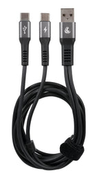 Cavo con doppio connettore, Usb > Type-C - 100 cm - Nero