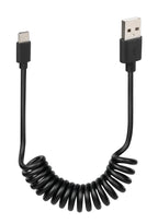 Cavo a spirale Usb > Usb Type-C - 100 cm - Nero