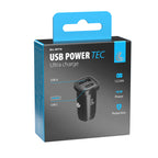 Usb Power Tec, caricabatteria 2 porte Usb - PD / QC 3.0 - 18W - 12/24V