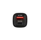 Usb Power Tec, caricabatteria 2 porte Usb - PD / QC 3.0 - 18W - 12/24V