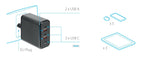 Multipower, caricabatteria da rete con 5 porte USB - PD / QC 3.0 - 60W - 100/230V