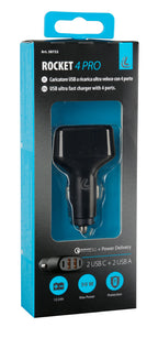 Rocket 4 Pro, caricabatteria 4 porte Usb - PD / QC 3.0 - 50W - 12/24V