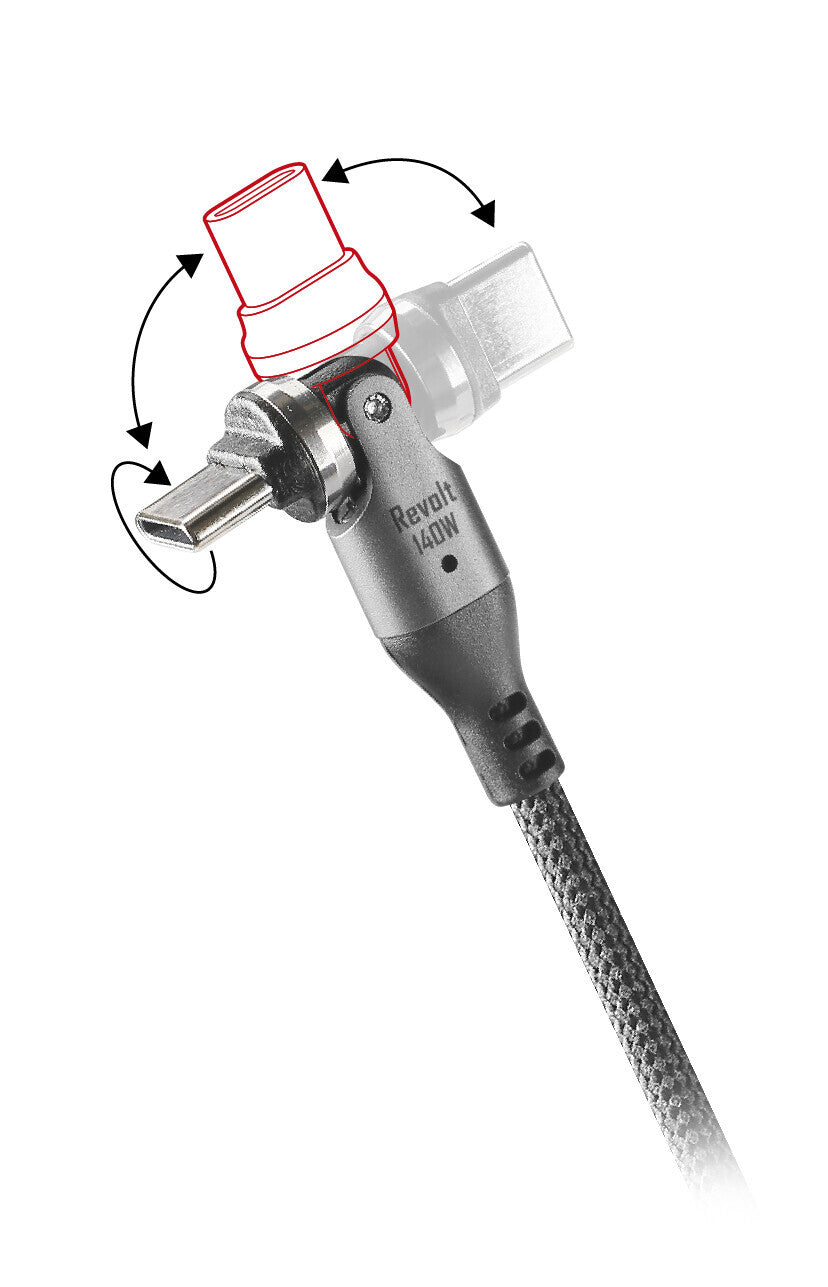 Cavo Usb Type-C > Type-C con connettore multidirezionale - 100 cm