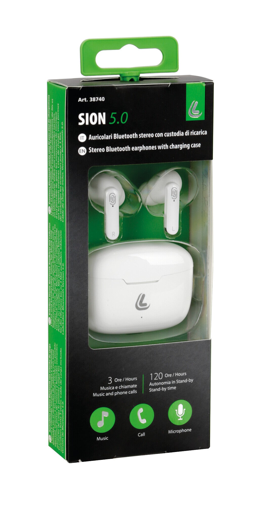 Sion 5.0, auricolari Bluetooth stereo senza fili con custodia di ricarica