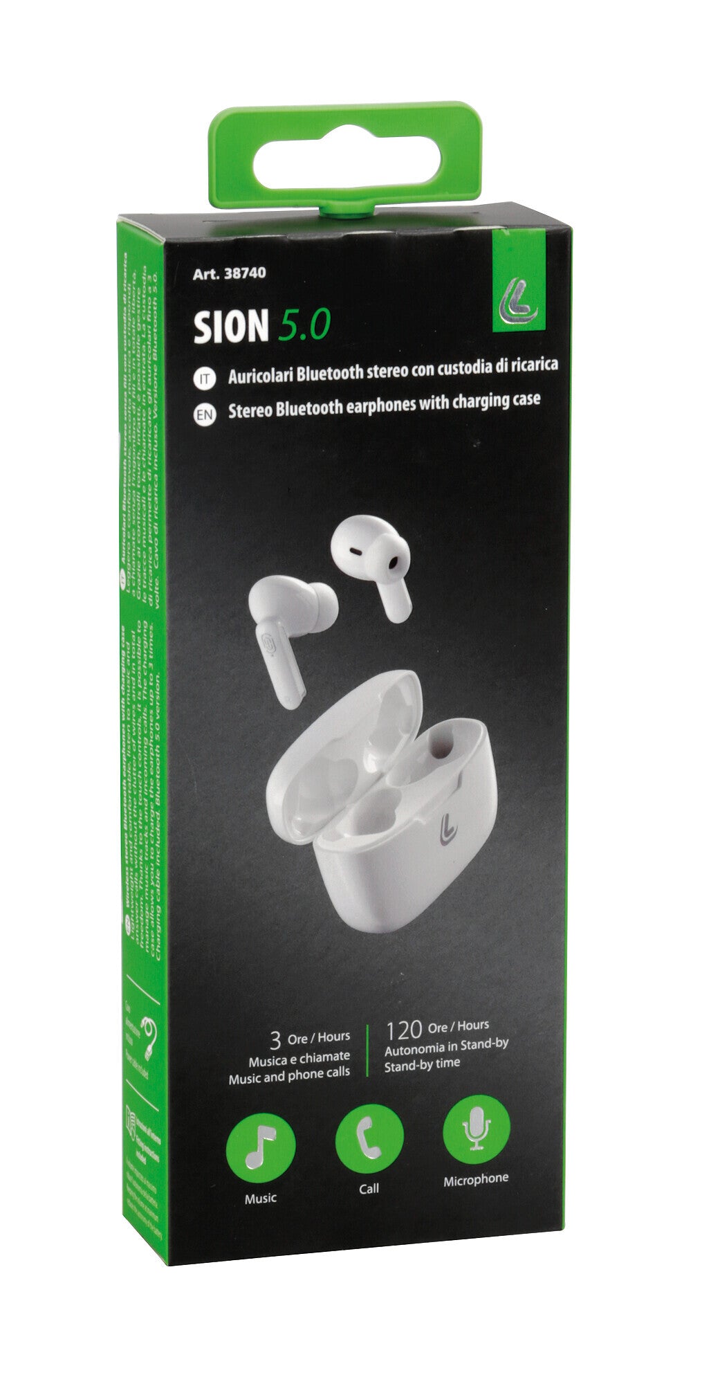 Sion 5.0, auricolari Bluetooth stereo senza fili con custodia di ricarica