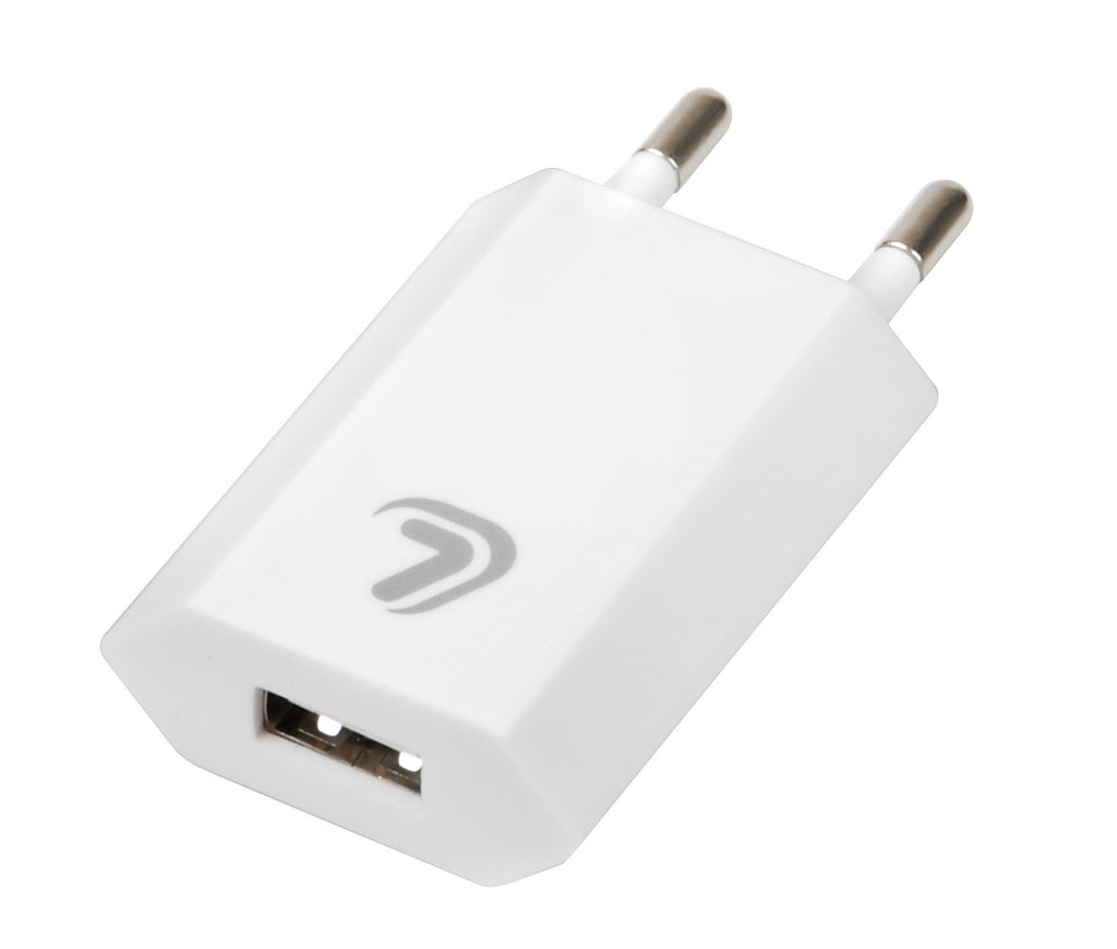 Linea Essentials, caricabatteria da rete con 1 porta Usb - 1000 mA - 100/230V