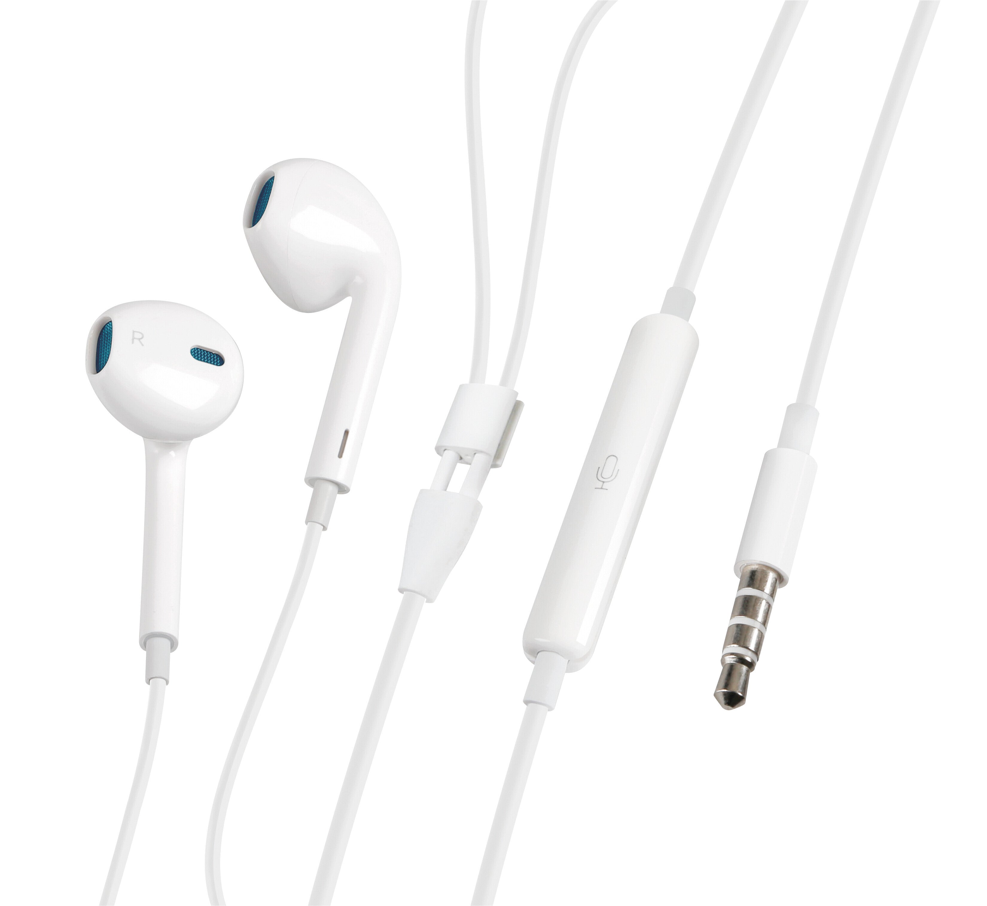 Linea Essentials, Auricolare stereo a capsula con microfono - 120 cm - Bianco