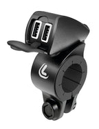 Usb-Fix Trek, doppio caricatore usb resistente all’acqua, fissaggio a manubrio - Ultra Fast Charge - 5400 mA - 12/24V