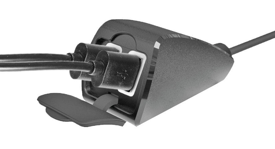 Usb-Fix Trek, doppio caricatore usb resistente all’acqua, fissaggio a manubrio - Ultra Fast Charge - 5400 mA - 12/24V
