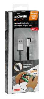 Cavo 90° Usb > Micro Usb - 200 cm - Nero