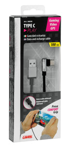 Cavo 90° Usb > Usb Type-C - 100 cm - Nero