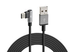 Cavo 90° Usb > Usb Type-C - 200 cm - Nero