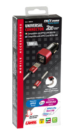Kit 2 in 1 Universal (Apple 8 pin / Micro Usb) - Fast Charge - 12/24V