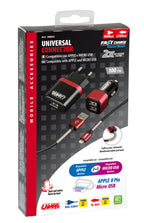 Kit 3 in 1 Universal (Apple 8 pin / Micro Usb) - Fast Charge - 12/24V + 230V