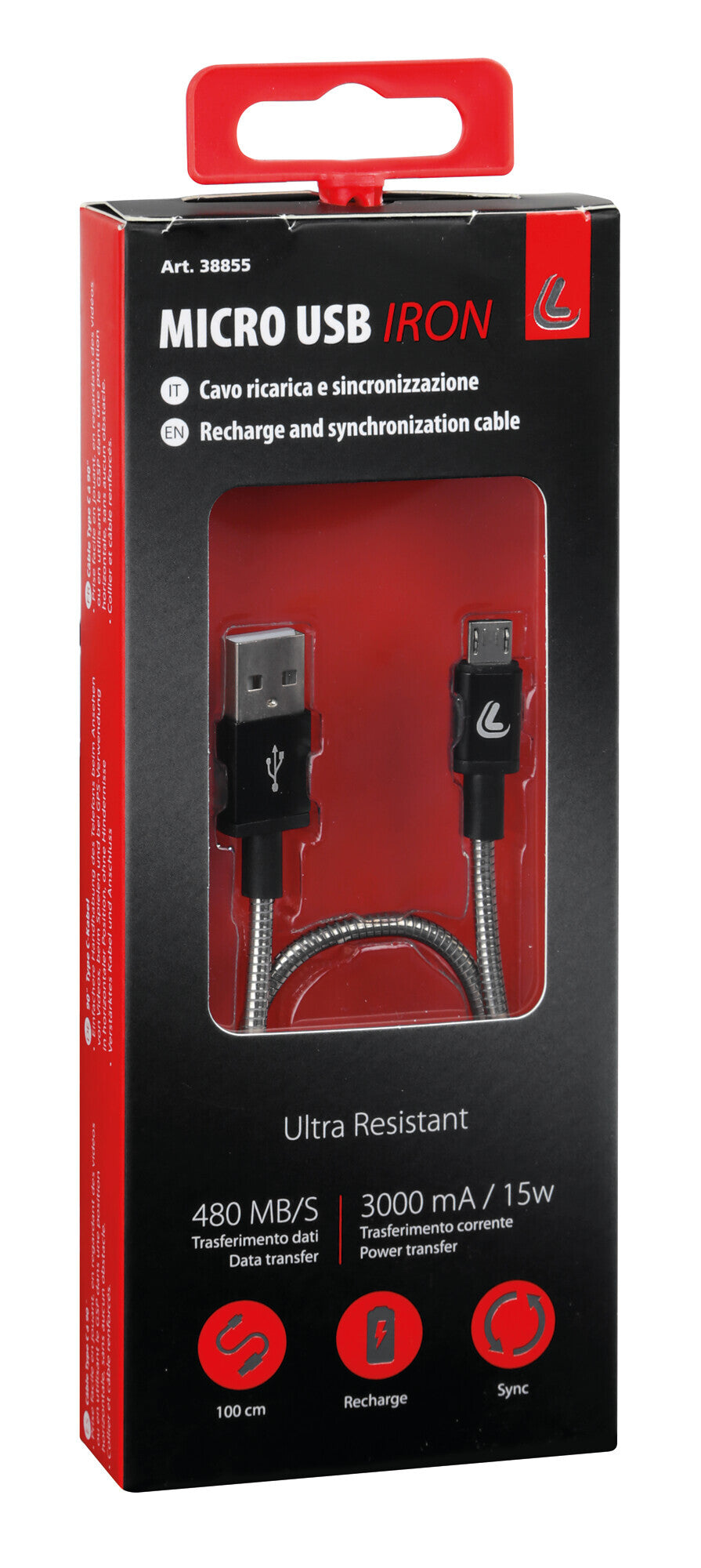 Iron, cavo Usb > Micro Usb - 100 cm