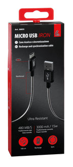 Iron, cavo Usb > Micro Usb - 100 cm
