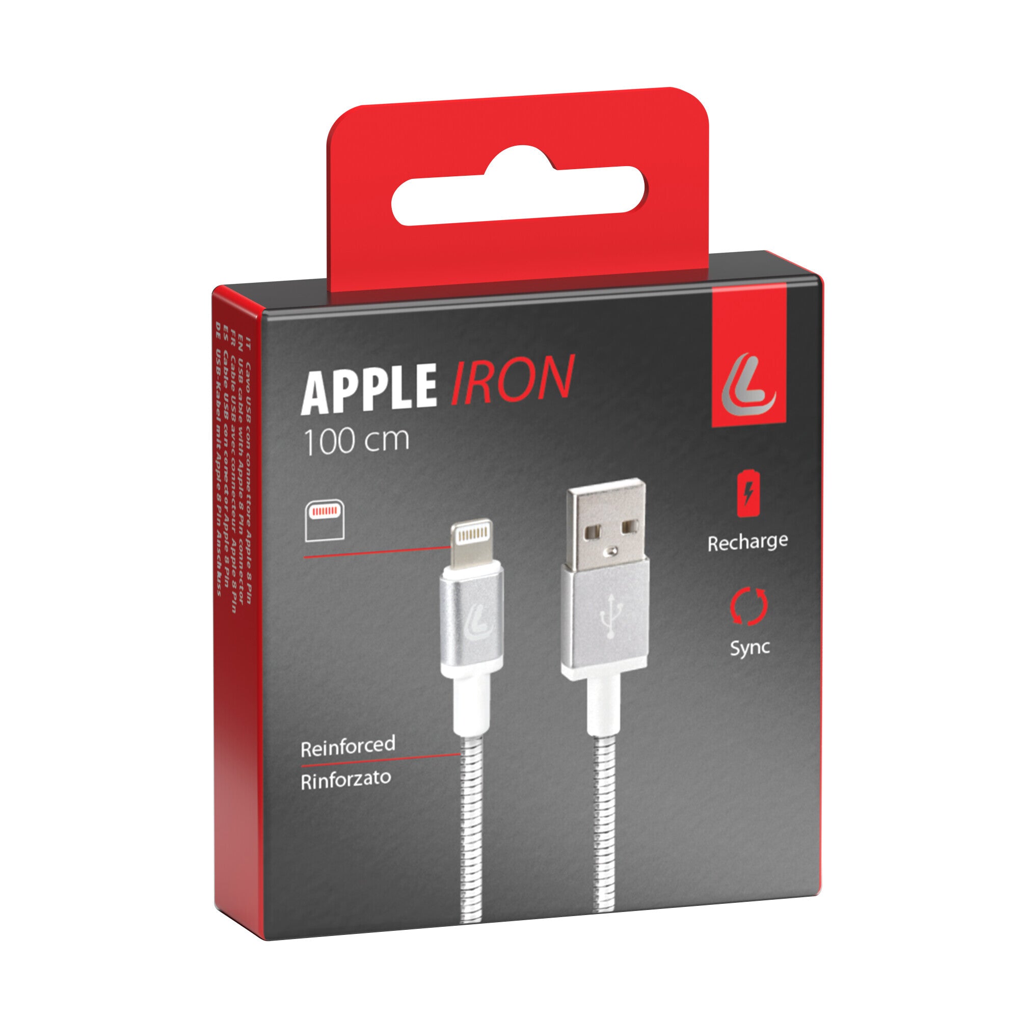 Iron, cavo Usb > Apple 8 pin - 100 cm