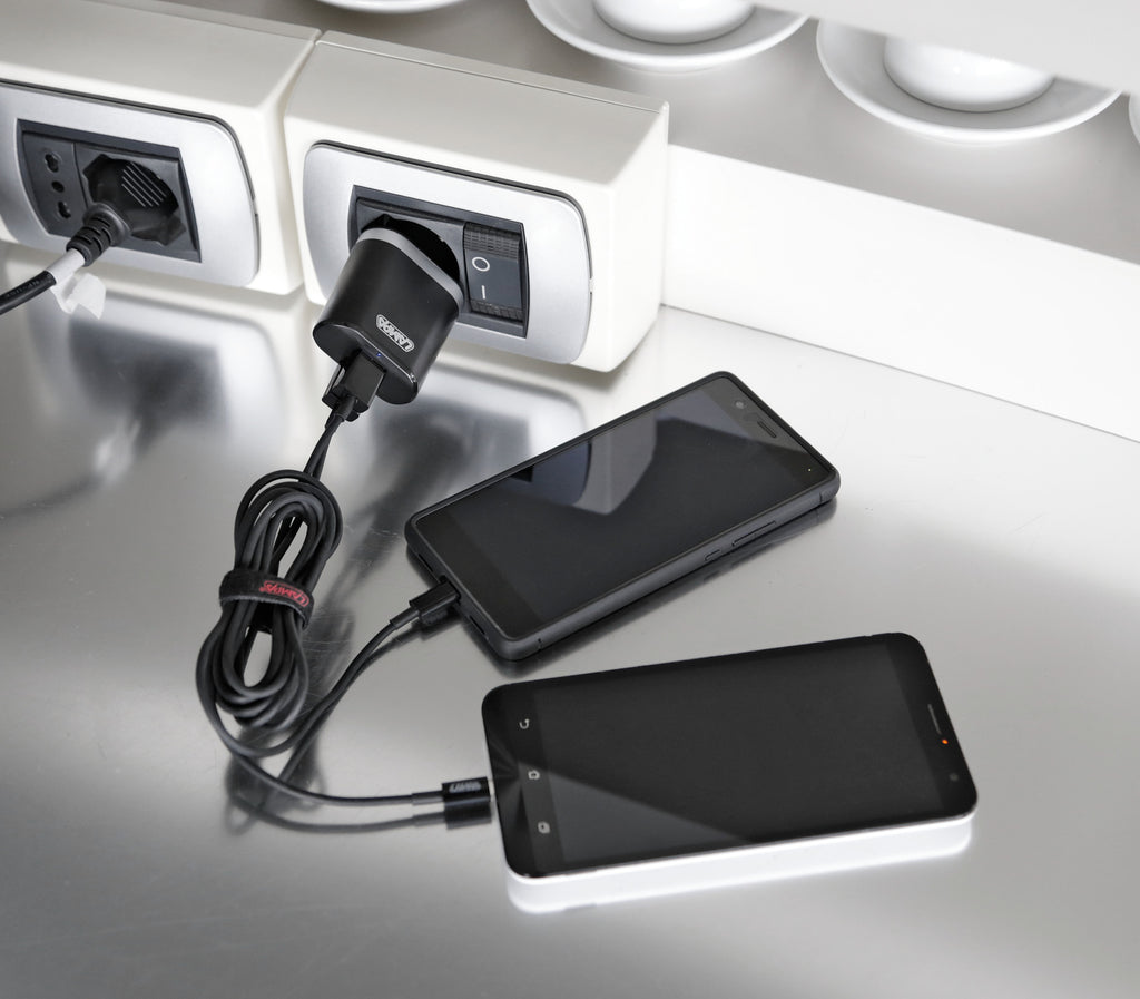 Caricabatteria da rete con 2 porte Usb - Fast Charge - 3100 mA - 100/230V