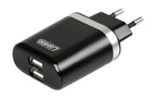 Caricabatteria da rete con 2 porte Usb - Fast Charge - 3100 mA - 100/230V