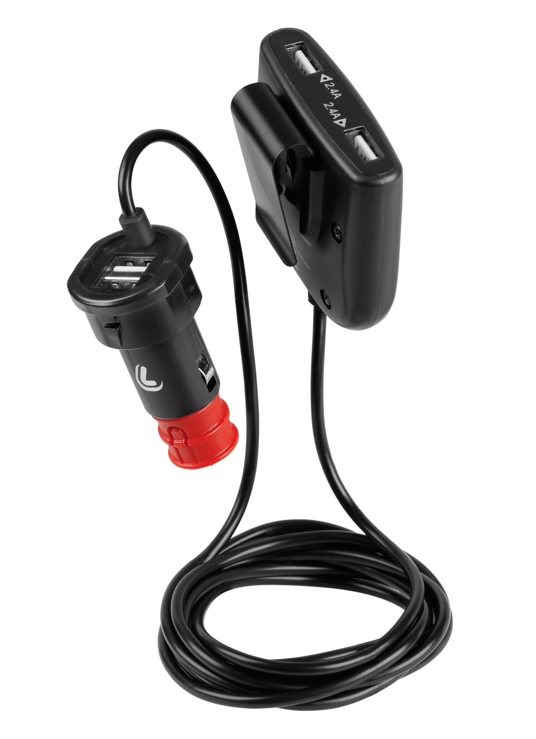 Caricabatteria 4 porte Usb con prolunga - Fast Charge - 7800 mA - 12/24V