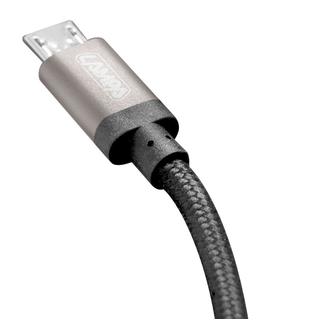 Cavo rinforzato Usb > Micro Usb - 100 cm - Nero