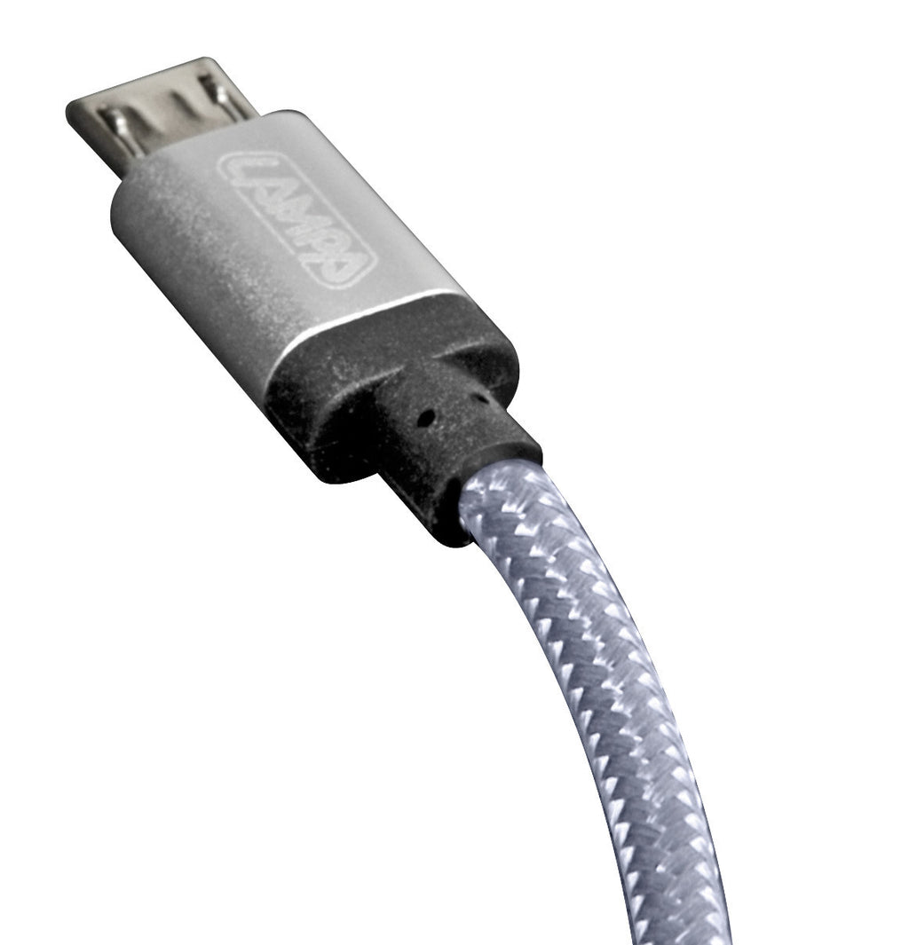 Cavo rinforzato Usb > Micro Usb - 100 cm - Grigio