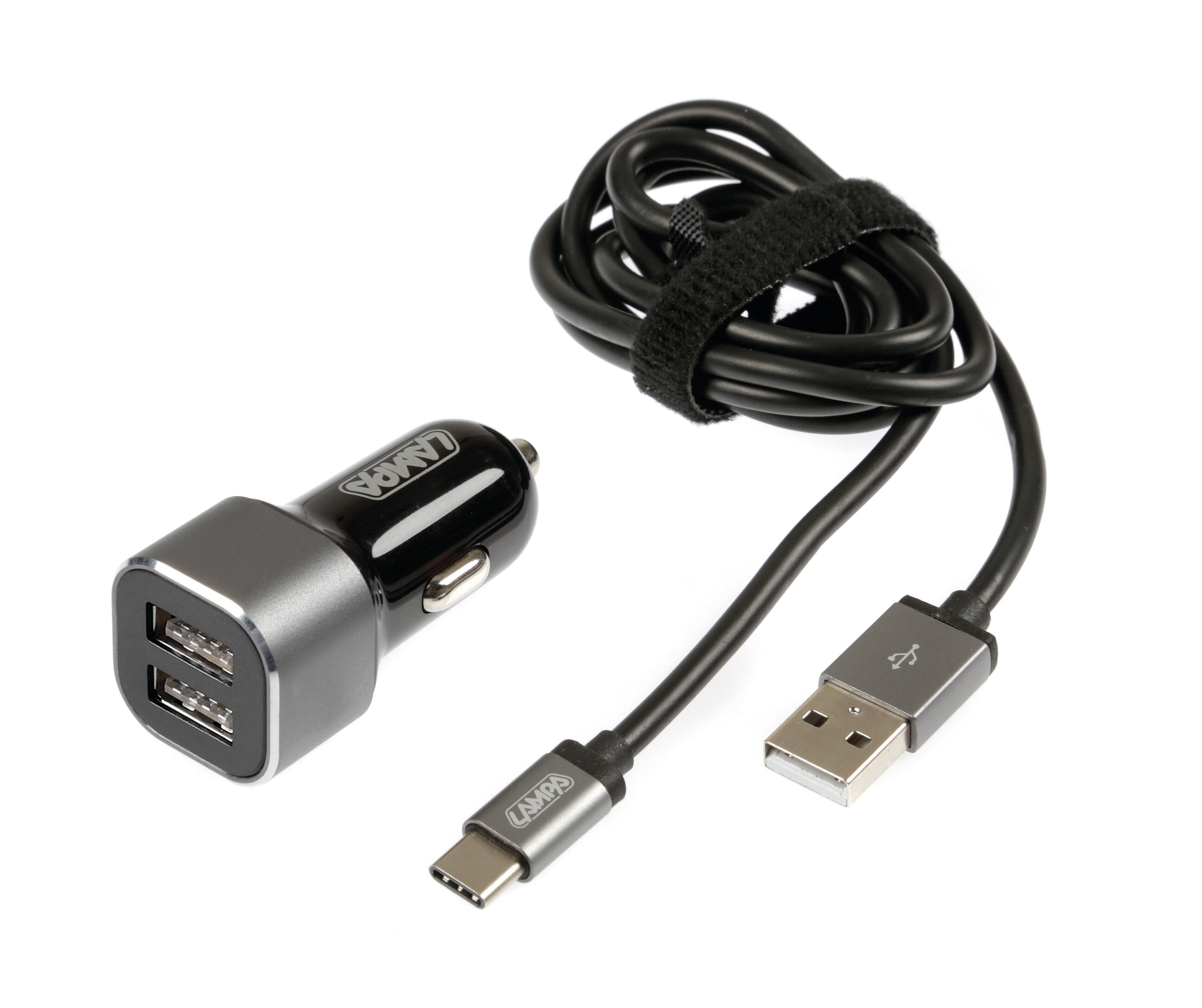 Kit 2 in 1 Usb Type-C - Fast Charge - 12/24V
