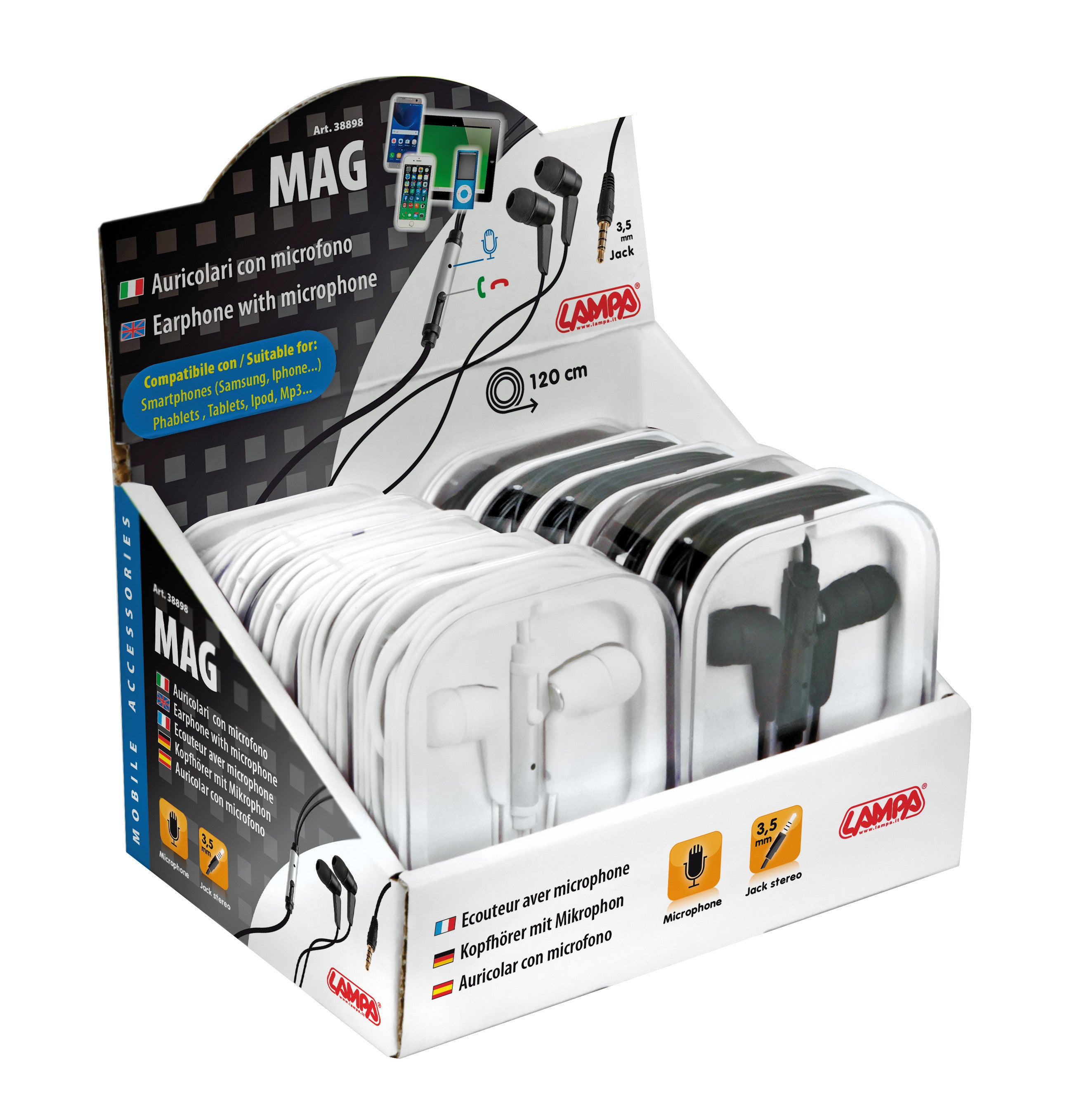 Mag, auricolare stereo con microfono