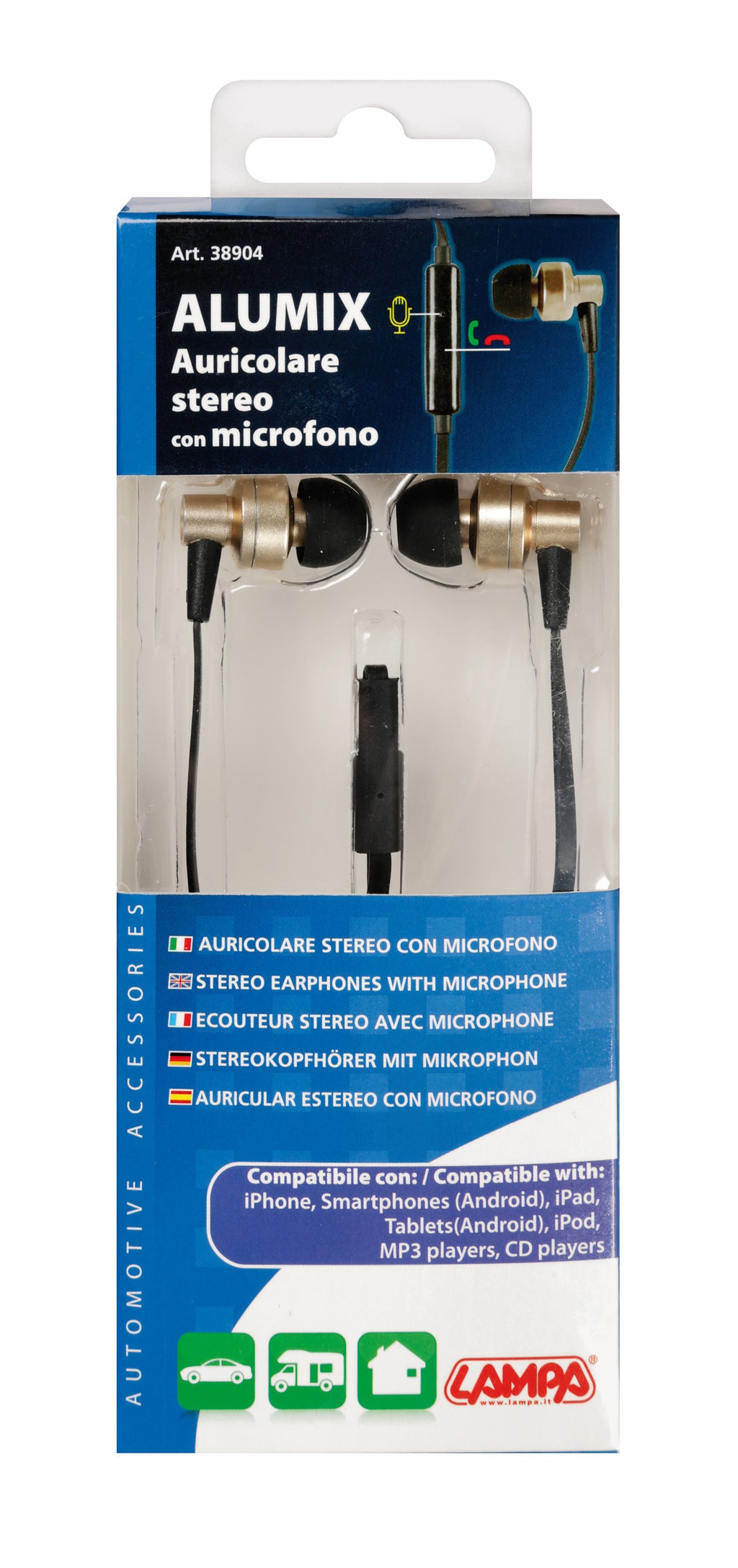 Alumix, auricolare stereo con microfono