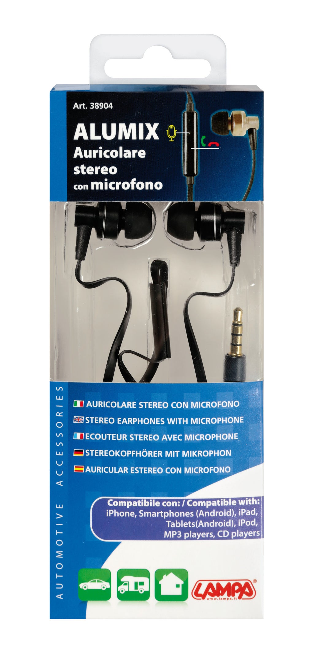 Alumix, auricolare stereo con microfono