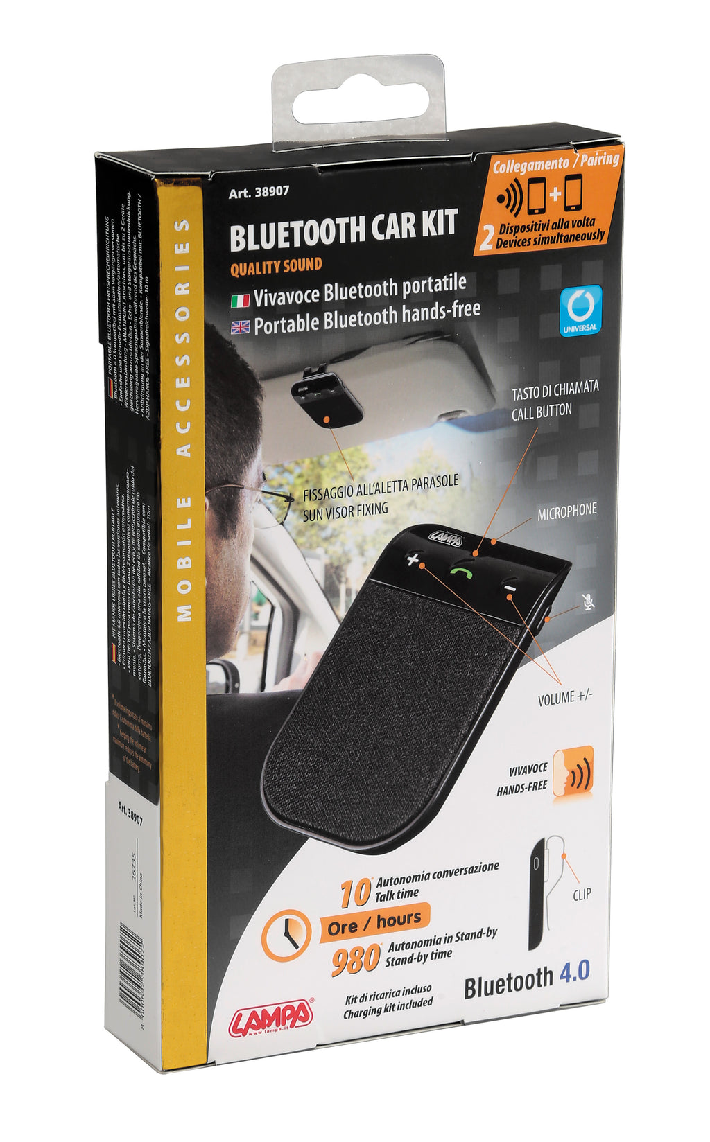 Bluetooth car kit, kit vivavoce Bluetooth portatile