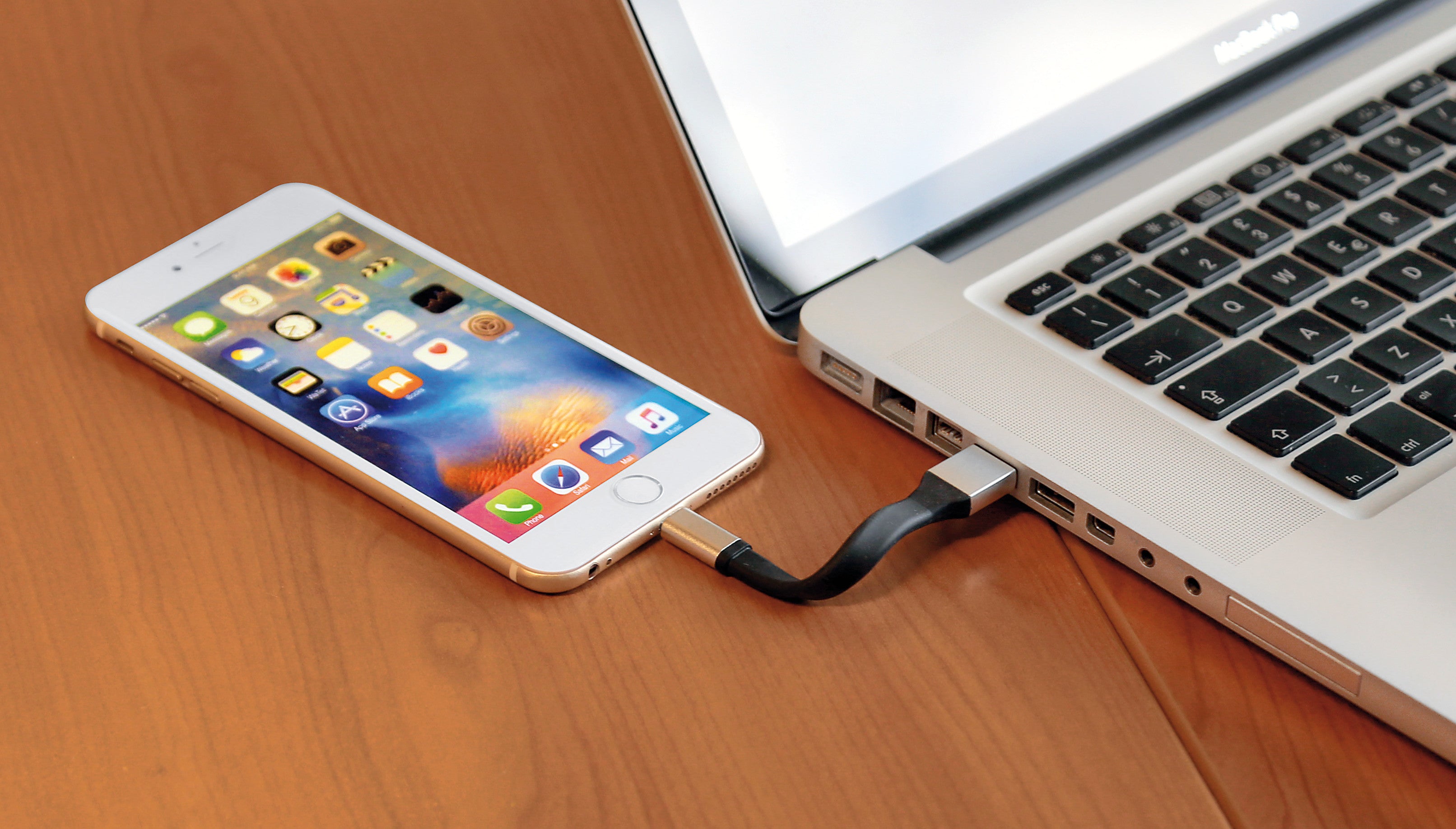 Portachiave con cavo Usb > Lightning, 10 cm - Blister 1 pz