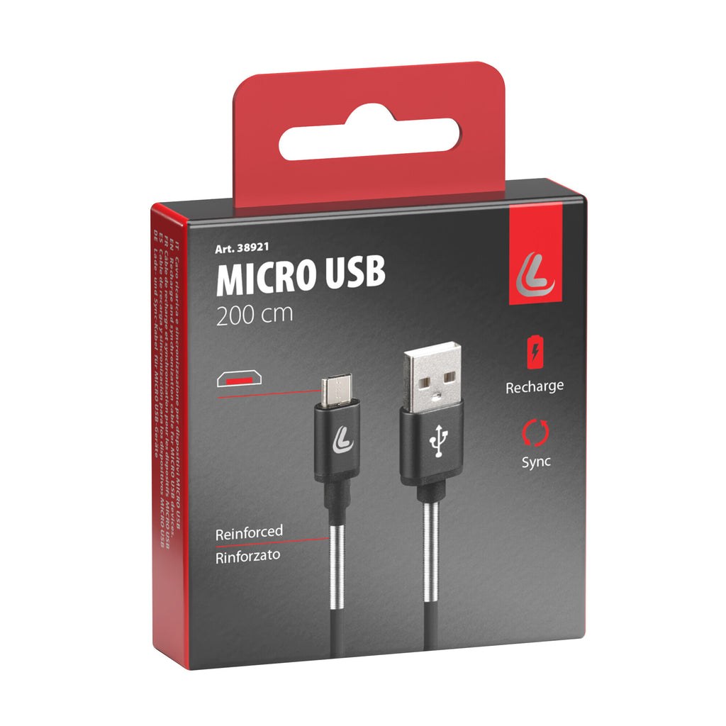 Cavo Usb > Micro Usb - 200 cm - Nero