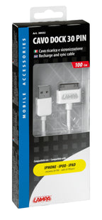Cavo Usb > Apple Dock 30 Pin - 100 cm - Bianco