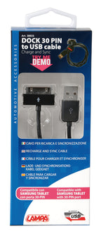 Cavo Usb > Samsung Dock 30 Pin - 100 cm - Nero