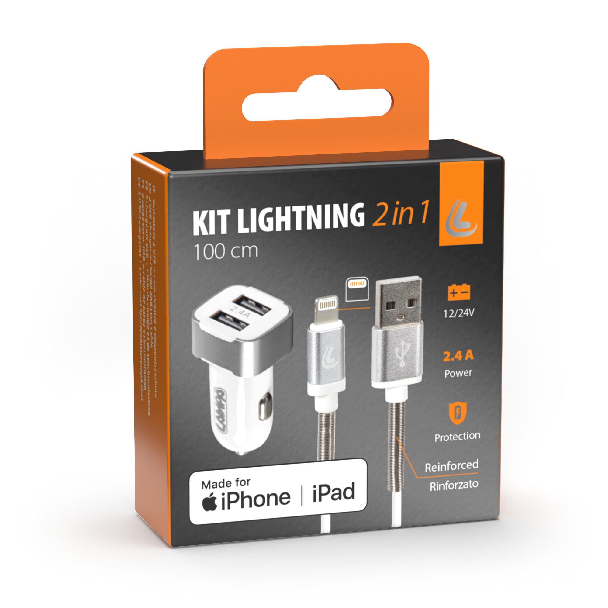 Kit 2 in 1 Lightning - Fast Charge - 12/24V
